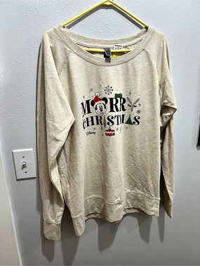 instant message Mickey Mouse Merry Christmas Sweatshirt